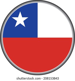 vector button of chile flag badge