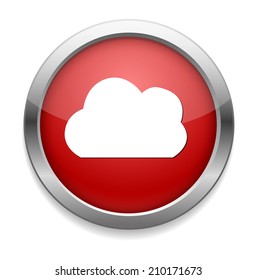Vector  button with cloud icon