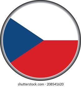 Vector Button Czech Republic Flag Badge Stock Vector (Royalty Free ...