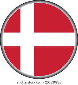 vector button of denmark flag badge