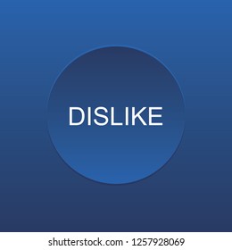 Vector button dislike, web design element