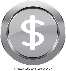 Vector Button Dollar symbol