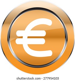 Vector Button Euro currency symbol
