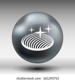 vector button glass orb disco icon round.