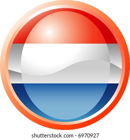 vector button with holland flag