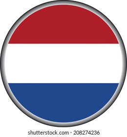 vector button of holland flag badge