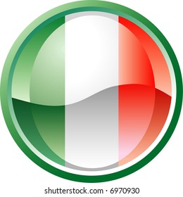 vector button with italian flag
