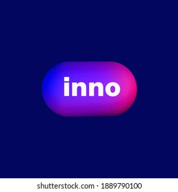 Vector button logo for the innovation company