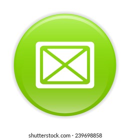 Vector button mail on white background