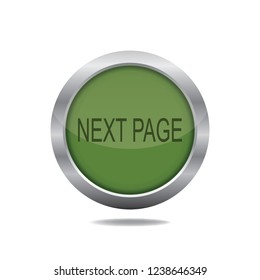 Vector button next page, web design element