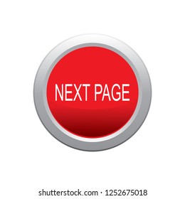 Vector button next page, web design element