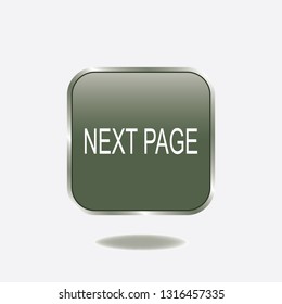 Vector button next page, web design element