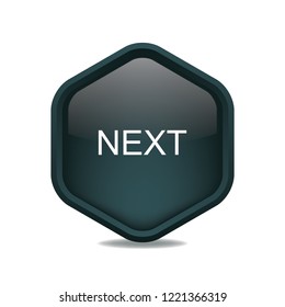 Vector button next, web design element