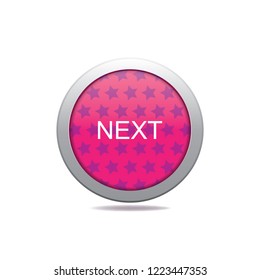 Vector button next, web design element