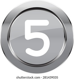 Vector button number "5"