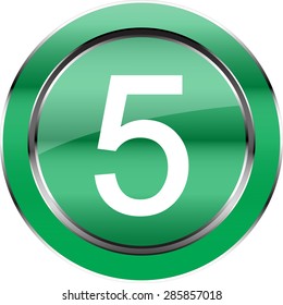 Vector button number five