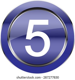 Vector button number five