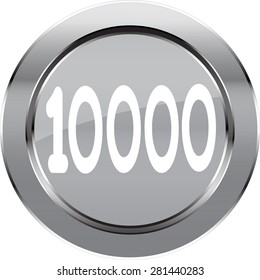 Vector button number ten thousand