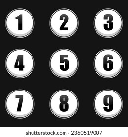 Vector button numbers 1 to 10. Very suitable for complementary designs, candidate campaign numbers, design elements and so on.