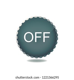 Vector button off, web design element