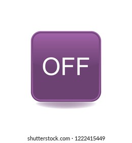 Vector button off, web design element