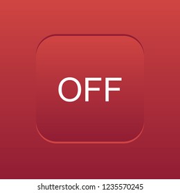 Vector button off, web design element