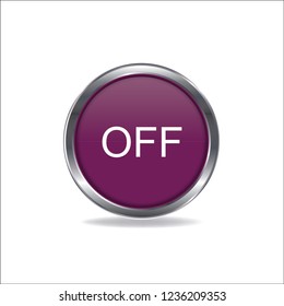 Vector button off, web design element