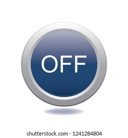 Vector button off, web design element