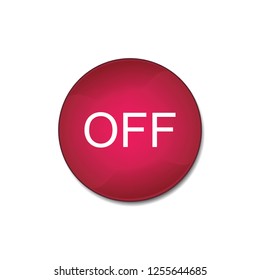 Vector button off, web design element