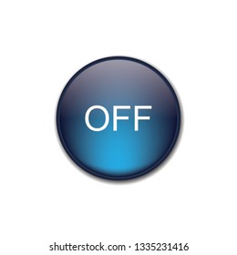 Vector button off, web design element