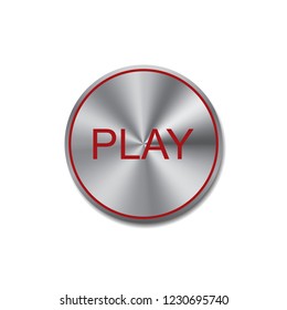 Vector button play, web design element