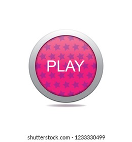 Vector button play, web design element