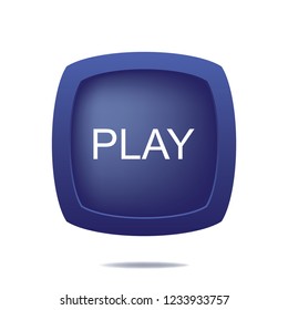 Vector button play, web design element