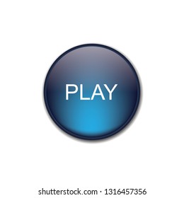 Vector button play, web design element