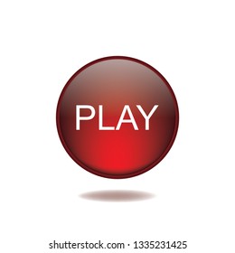 Vector button play, web design element
