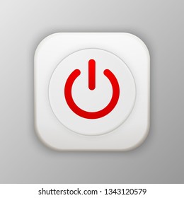 Vector button power icon design