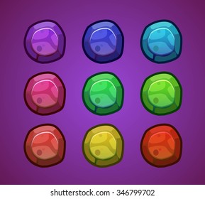 Vector button set for game or web.