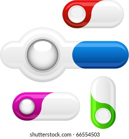 Vector button set for web.