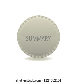 Vector button summary, web design element