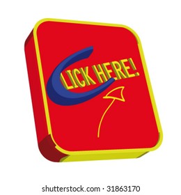 Vector with a button and the Text "Click here"
