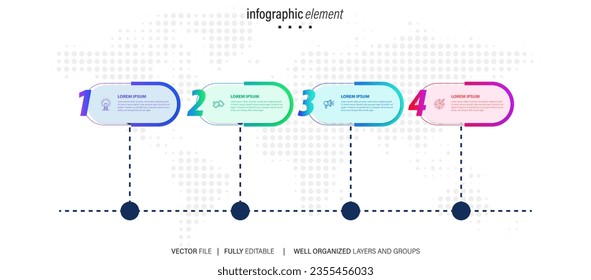Vector button timeline infographic, diagram chart, graph presentation. Business progress concept with 3, 4, 5, 6, 7, 8 options, parts, steps, processes.
