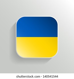 Vector Button - Ukraine Flag Icon on White Background