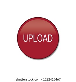 Vector button upload, web design element