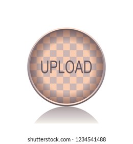 Vector button upload, web design element