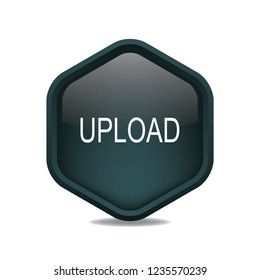 Vector button upload, web design element