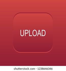 Vector button upload, web design element