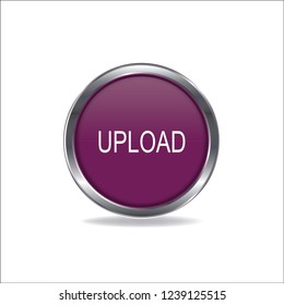 Vector button upload, web design element