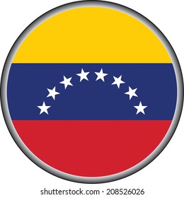 vector button of venezuela flag badge