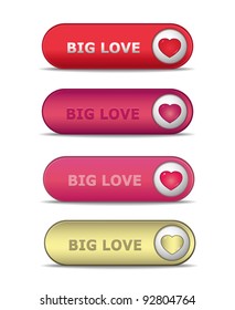 vector button web love heart