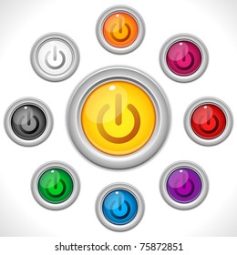 Vector - Buttons Colors Web On Off
